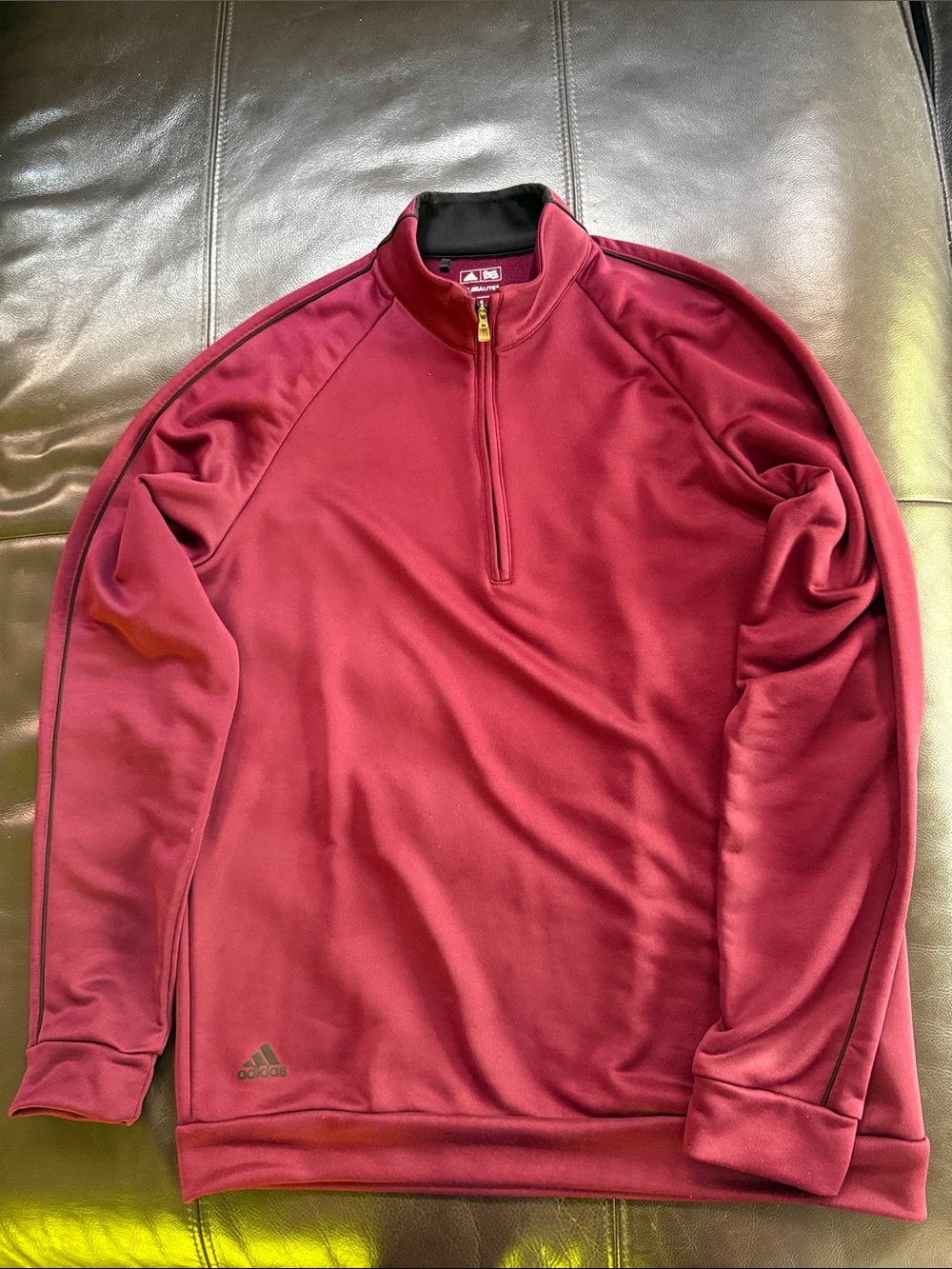 Adidas Golf Climalite Burgundy Half-Zip Athletic Pullover